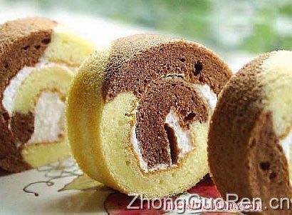 鸳鸯毛巾蛋糕的做法·美食中国图片-meishichina.com