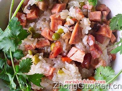 豌豆腊味饭的做法·美食中国图片-meishichina.com