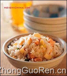 美食中国美食图片·美食厨房·糕点小吃·姜丁鲑鱼饭 - meishichina.com