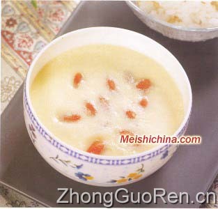 核桃枣杞鸡蛋羹 美食中国图片-meishichina.com