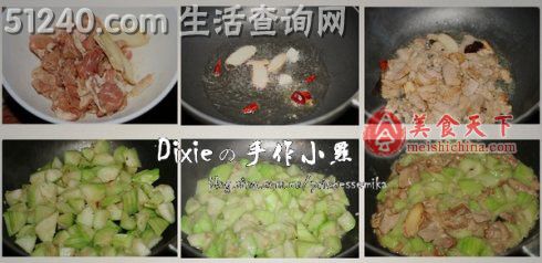 丝瓜炒肉片