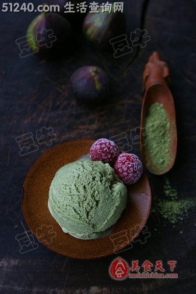 手工自制冰淇淋--绿茶