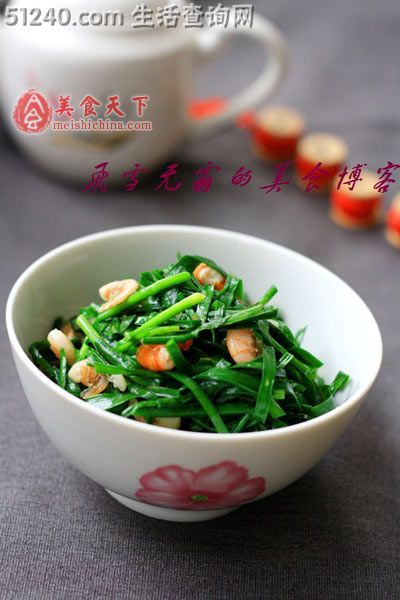 韭菜炒虾