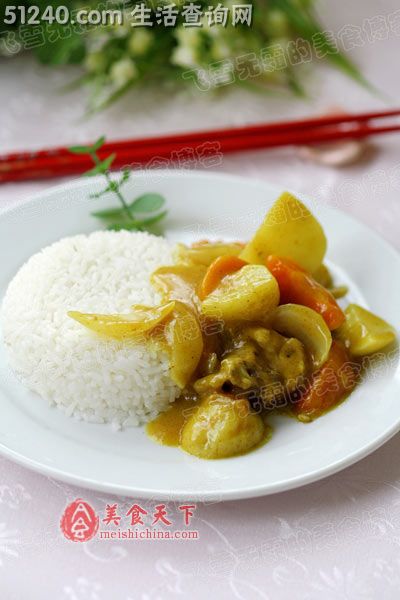 咖喱土豆鸡饭：普通人家极其诱惑的花样米饭