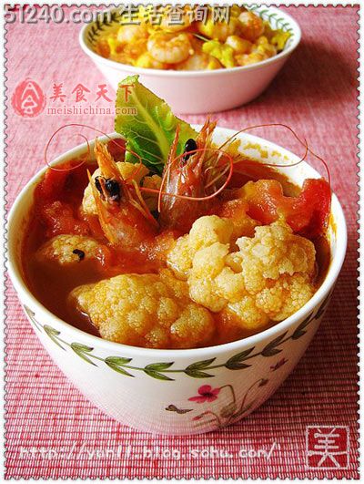 一虾两味——虾仁炒蛋+虾头番茄菜花汤