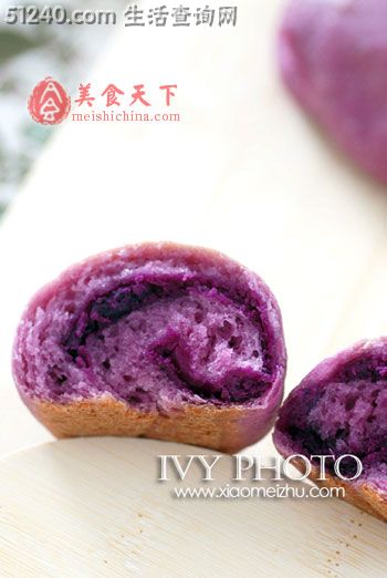 还是那抹紫，紫薯面包。