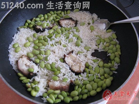 鳗鱼毛豆饭