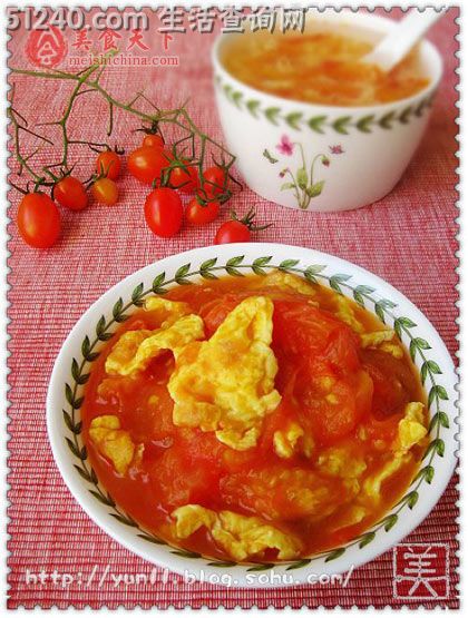 番茄炒蛋+番茄蛋花汤