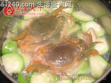 又是螃蟹----水瓜水蟹汤