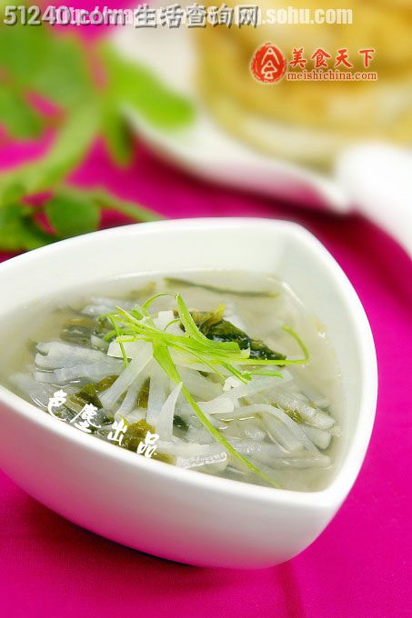 萝卜丝紫菜汤——预防感冒蔬菜汤