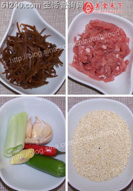湖北家乡特色菜（3）……大头菜炒肉丝+凉拌大头菜丝