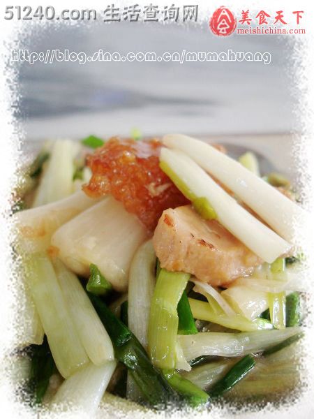 清明节的思亲菜：烧肉炒荞菜