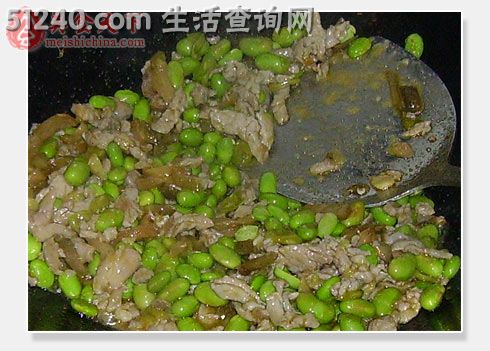 毛豆榨菜肉丝